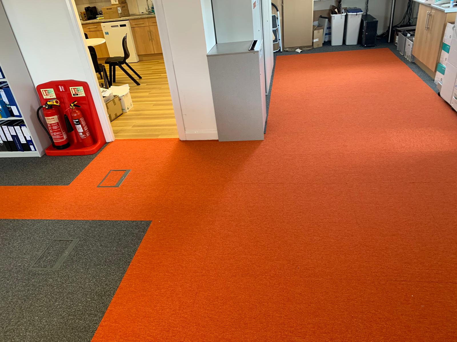 Beautiful carpet installation in living room