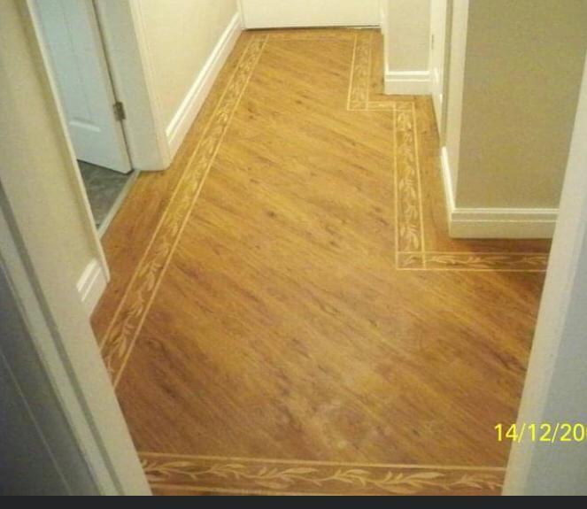 Finished wood floor installation